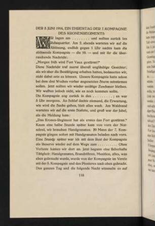 118-136, Der 3. Juni 1916, [...] - Im Unterstand am Vauxberg