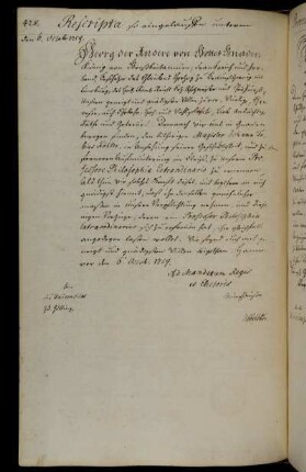 Berufung des Magisters Köhler zum außerordentlichen Professor der Philosophie.