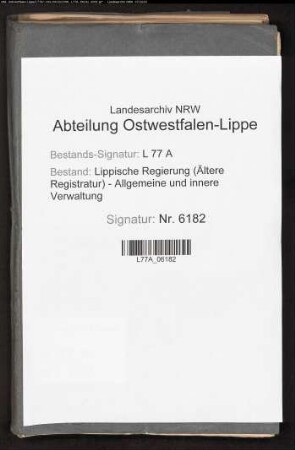 Blattern im Amt Oerlinghausen