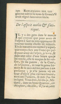 De l'esprit malin & satirique.