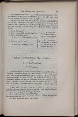 Einige Bemerkungen über Apiden.
