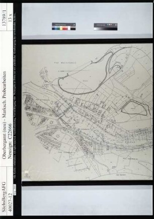 Erzgebirgischer Steinkohlen-Aktienverein bei Zwickau, Muldengebiet im Südfeld bei Bockwa, Schedewitz und Cainsdorf; Nivellementsplan 1941