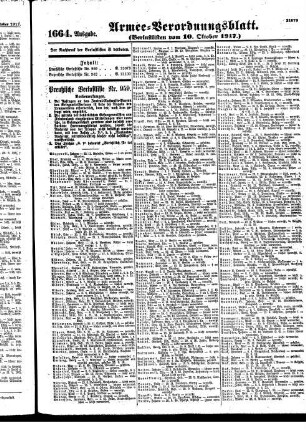 1664. Ausgabe. Mittwoch, 10. Oktober 1917