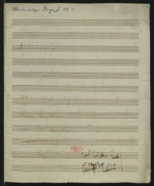 [Sammelhandschrift] 2 Stücke für Tasteninstrument; pf