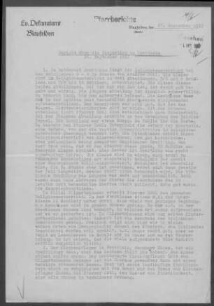 Brettheim-Hilgartshausen: Inspektionsbericht 1957