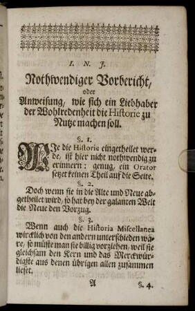 Nothwendiger Vorbericht, ...