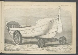 Pl. LV. Bateau de sauvetage avec son chariot