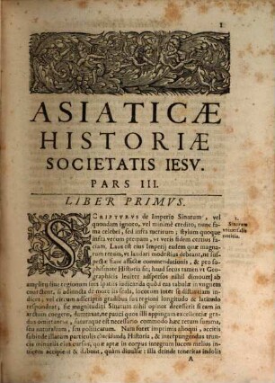 Asiaticae Historiae Societati Iesv Pars .... 3 : Libris Qvatvor Comprehensa