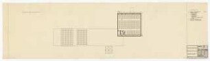 Hochschulbibliothek, Karlsruhe Neubau: Vorentwurf. Grundriss Magazin, 1:200