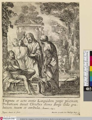 [Christus heilt einen Kranken; Jésus-Christ guérit un malade dans la piscine]
