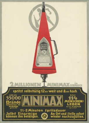 Feuerlösch Apparat Minimax. 2 Millionen im Gebrauch