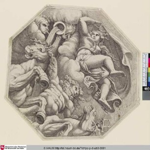 [Neptune sortant du sein des eaux, pendant que Psiché est enlevée en l'air par les Zephirs; The Bduction of Psyche; Die Entführung der Psyche]