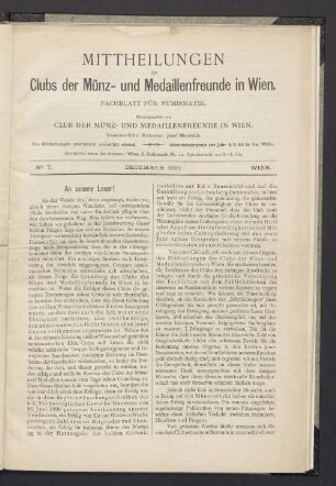 N°7. December 1890