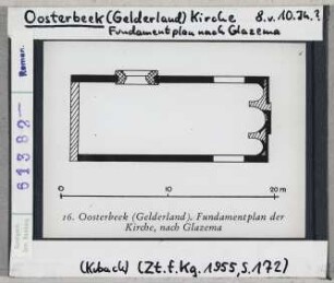 Oosterbeek (Gelderland): Kirche, Fundamentplan nach Glazema