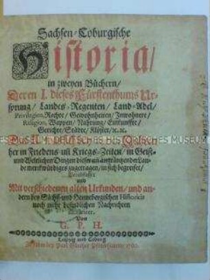 Geschichte des Herzogtumes Sachsen-Coburg