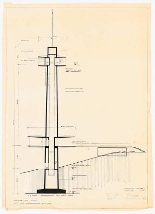 Gaußturm, Dransfeld Neubau: Schnitt 1:100