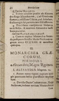 III. Monarchia Graecorum