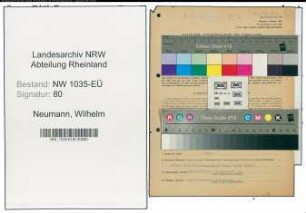 Entnazifizierung Wilhelm Neumann , geb. 04.04.1893 (Steiger)