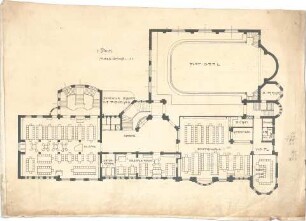 Dolmetsch, Heinrich; Stuttgart; CVJM-Haus - Grundriss 1. OG