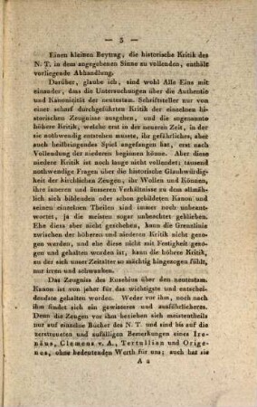 Über den neutestamentlichen Kanon des Eusebius von Cäsarea