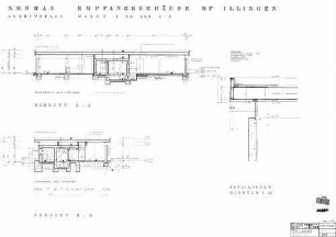 Illingen (Württ): Empfangsgebäude Fundamente (Schnitte)