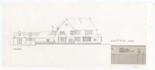 Landhaus Weber, Berlin-Nikolassee Umbau: Bauantrag, Ansicht, 1:100