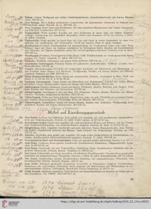 Möbel und Einrichtungsgegenstände (Nr. 270-297)