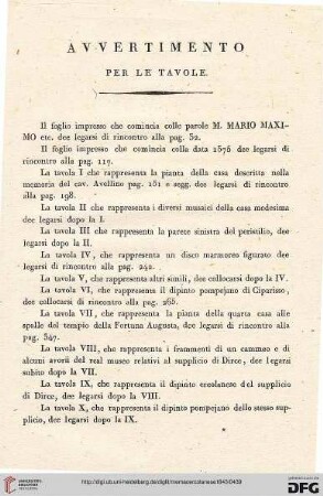 Avvertimento per le tavole
