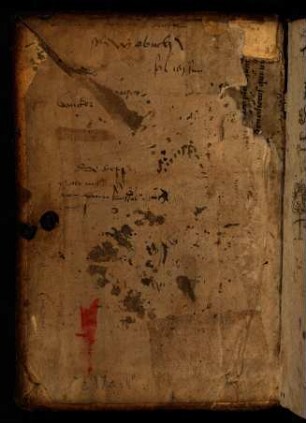 Spiegel mit handschriftlichen Notizen und Federproben