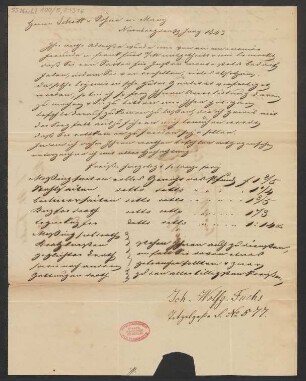 Brief an B. Schott's Söhne : 29.06.1843