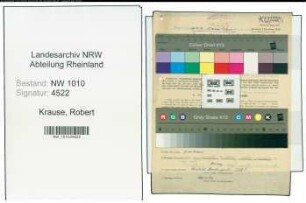 Entnazifizierung Robert Krause , geb. 29.05.1900 (Ingenieur)