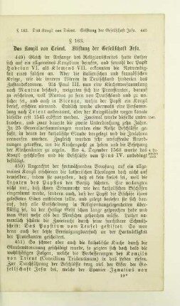 § 163. Das Konzil von Trient. Stiftung der Gesellschaft Jesu