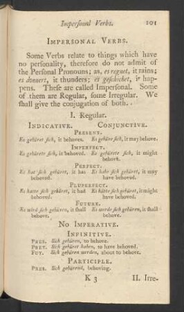 Impersonal Verbs.