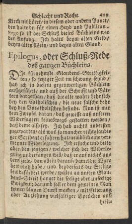 Epilogus, oder Schluß-Rede deß gantzen Büchleins