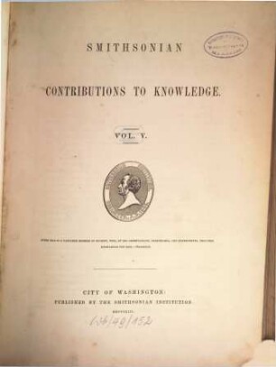 Smithsonian contributions to knowledge. 5. 1853