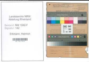Entnazifizierung Heinrich Erkmann , geb. 20.09.1903 (Zollbeamter)