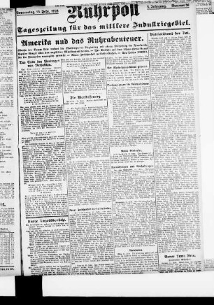 Ruhrpost : Tageszeitung für das mittlere Industriegebiet