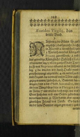 Aeneidos Virgilij, das dritte Buch.