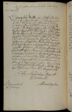 Beförderung des außerordentlichen Professors Murray zum ordentlichen Professor der Philosophie.