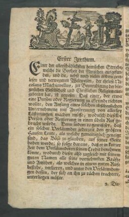 Erster Irrthum