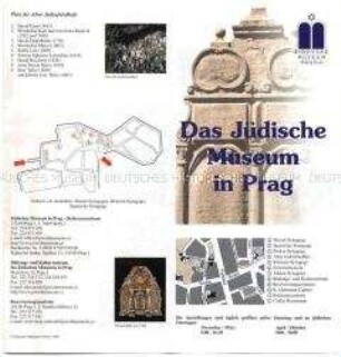 Werbe- und Informationsschrift des Jüdischen Museums in Prag (in deutscher Sprache)