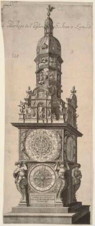Die Astronomische Uhr in der Kathedrale Saint-Jean in Lyon in Frankreich, 1598 von Nicolaus Lippius geschaffen