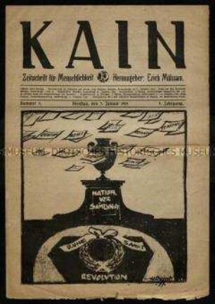 Zeitschrift Kain, 5. Jg. 1918/19, Nr. 3