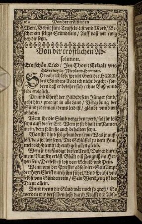 Von der tröstlichen Absolution.