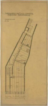 Billing, Hermann; Karlsruhe, Kaiserstr. 165; Geschäftshaus des Hofjuweliers Ludwig Bertsch, Umbau - Grundriss EG