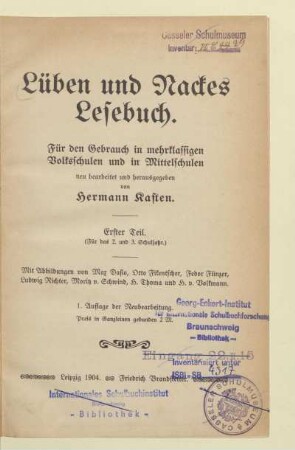 Teil 1, [Schülerband]: (Für das 2. und 3. Schuljahr) : für den Gebrauch in mehrklassigen Volksschulen und in Mittelschulen