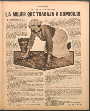 La mujer que trabaja a domicilio : Los dramas humildes
