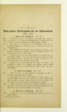 Vierte Periode. Vom großen Interregnum bis zur Reformation. 1254-1517