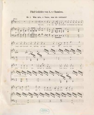 Cancionero : fünfzehn Lieder ; für eine Singstimme mit Begleitung des Pianoforte ; op. 27