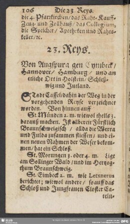23. Reys. Von AUgspurg gen